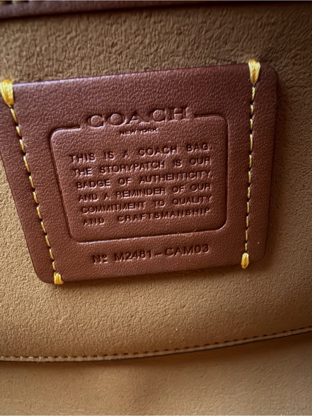 Coach Empire 34 Glazed Honey Brown - Picture 9 of 9